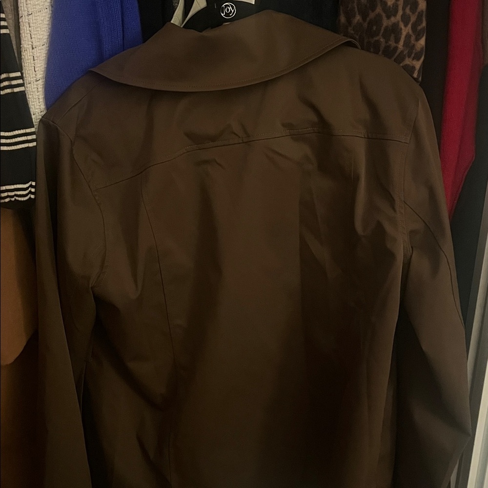 Reformation Jaden Cropped Trench Brown - Size M - Picture 6 of 6